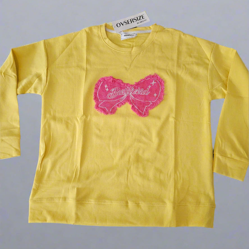 American Vintage Bow Tie Denim Patch Sweatshirt