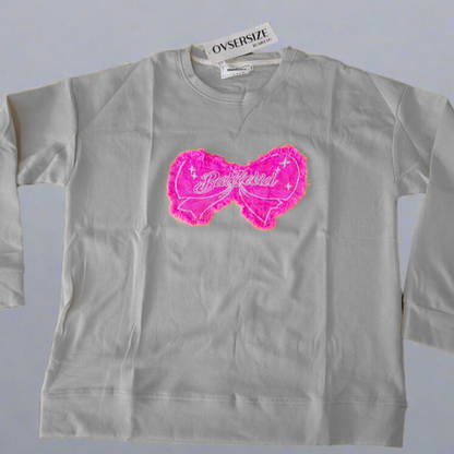 American Vintage Bow Tie Denim Patch  Sweatshirt