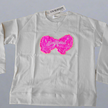 American Vintage Bow Tie Denim Patch  Sweatshirt