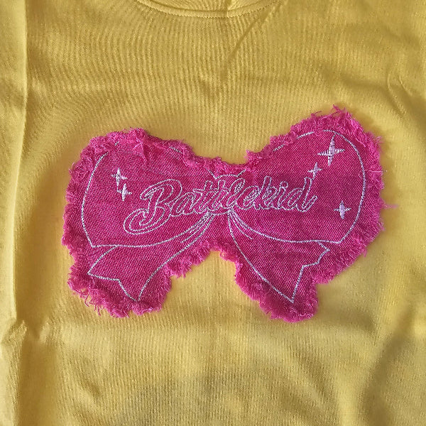 American Vintage Bow Tie Denim Patch  Sweatshirt