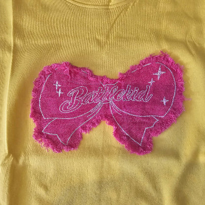 American Vintage Bow Tie Denim Patch  Sweatshirt